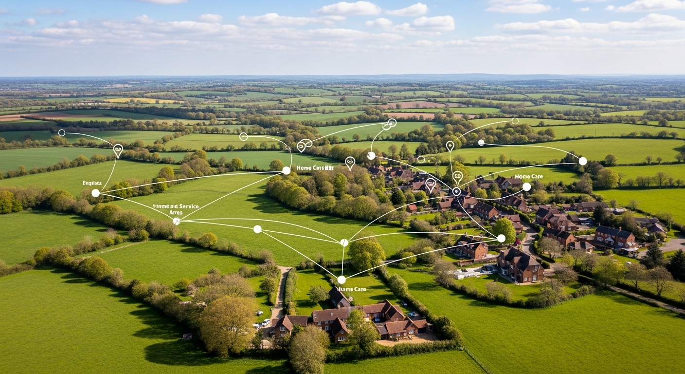 A Hertfordshire market town high street on a sunny afternoon — representing the local home care services provided by Almond Flex Care across Hertfordshire including Hemel Hempstead and St Albans