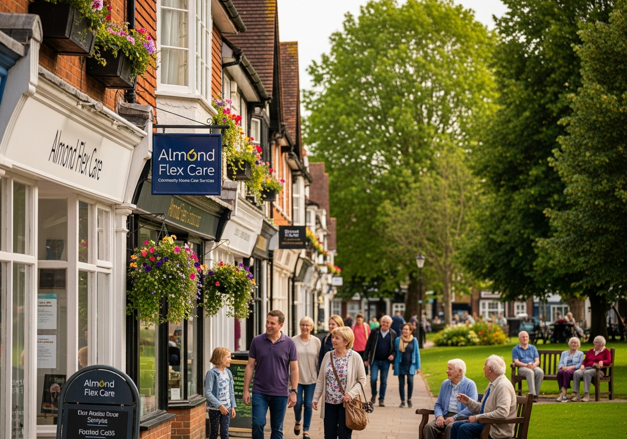A carer visiting a client at home in Hertfordshire — providing compassionate home care support